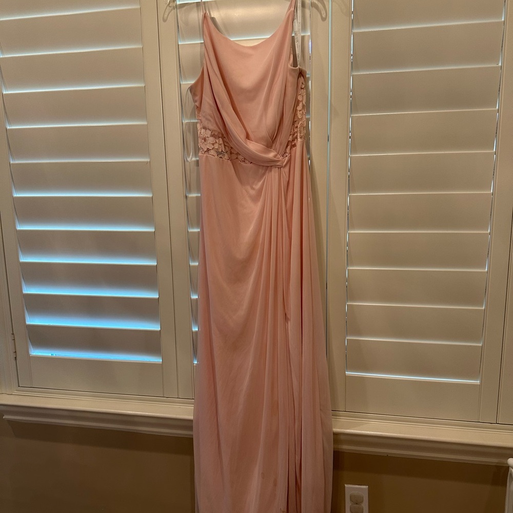 David’s Bridal Pink Evening Gown